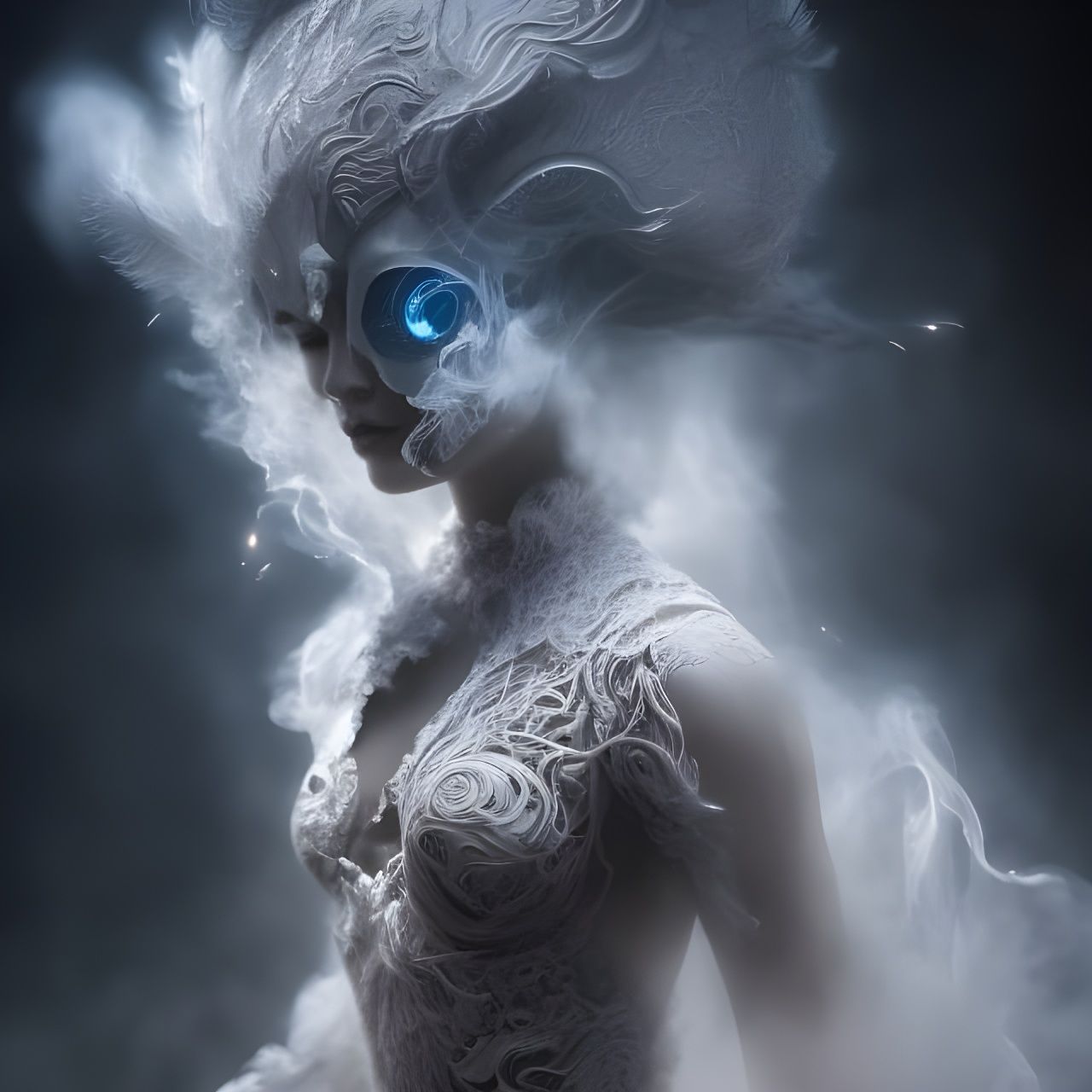 Ethereal Smoke Elemental in Fantasy Style