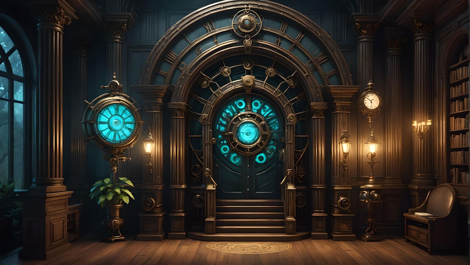 Steampunk Portal Door