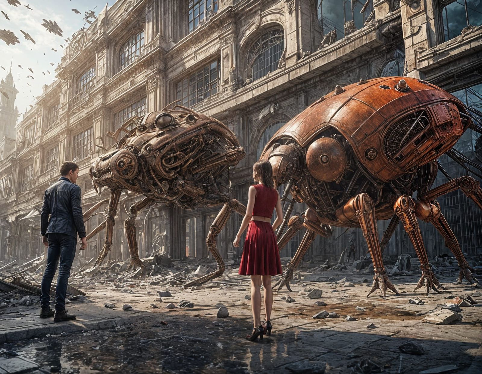 Aliens Meet Woman in Ruined Art Nouveau Restaurant