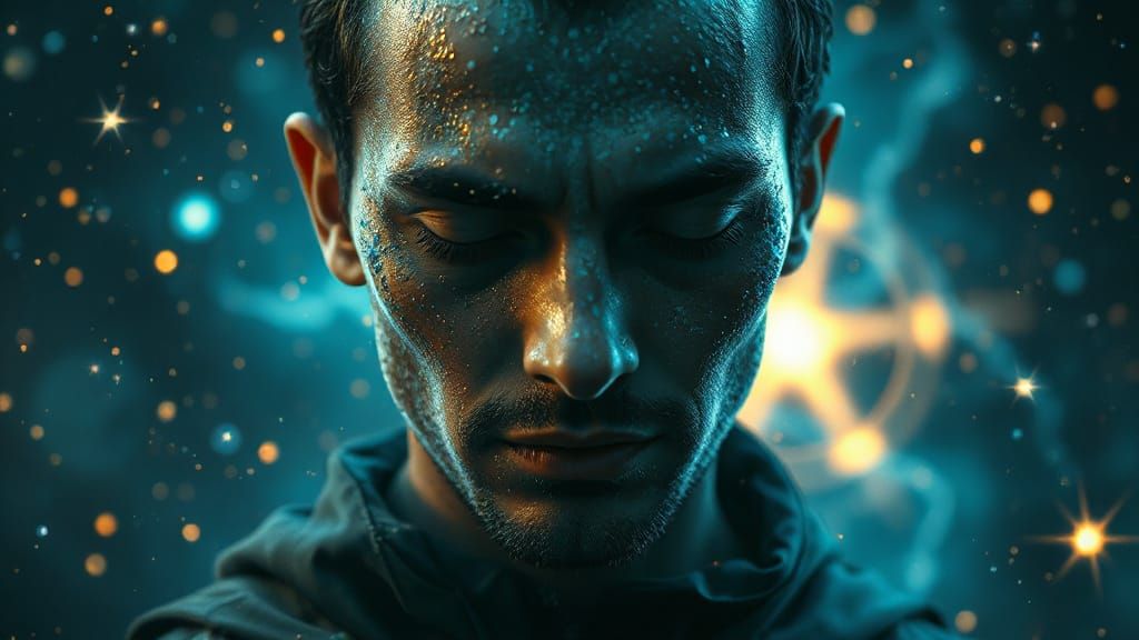 Cosmic Entity in Abstract Futuristic Detail