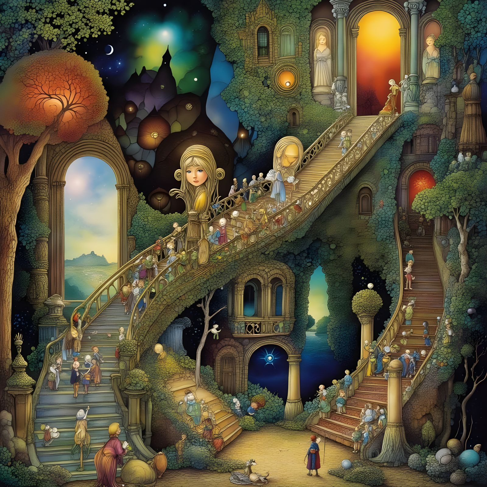 Infinite Stairs: A Surreal Journey Through Life