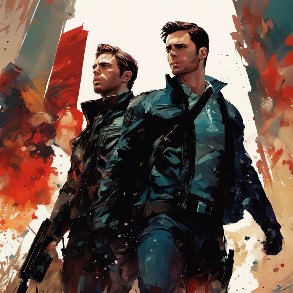 Dynamic Anime Portrait of Two Figures