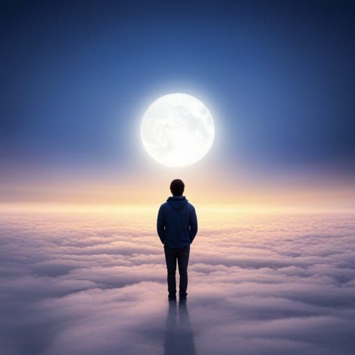 Serene Blue Sky: A Minimalist AI Image