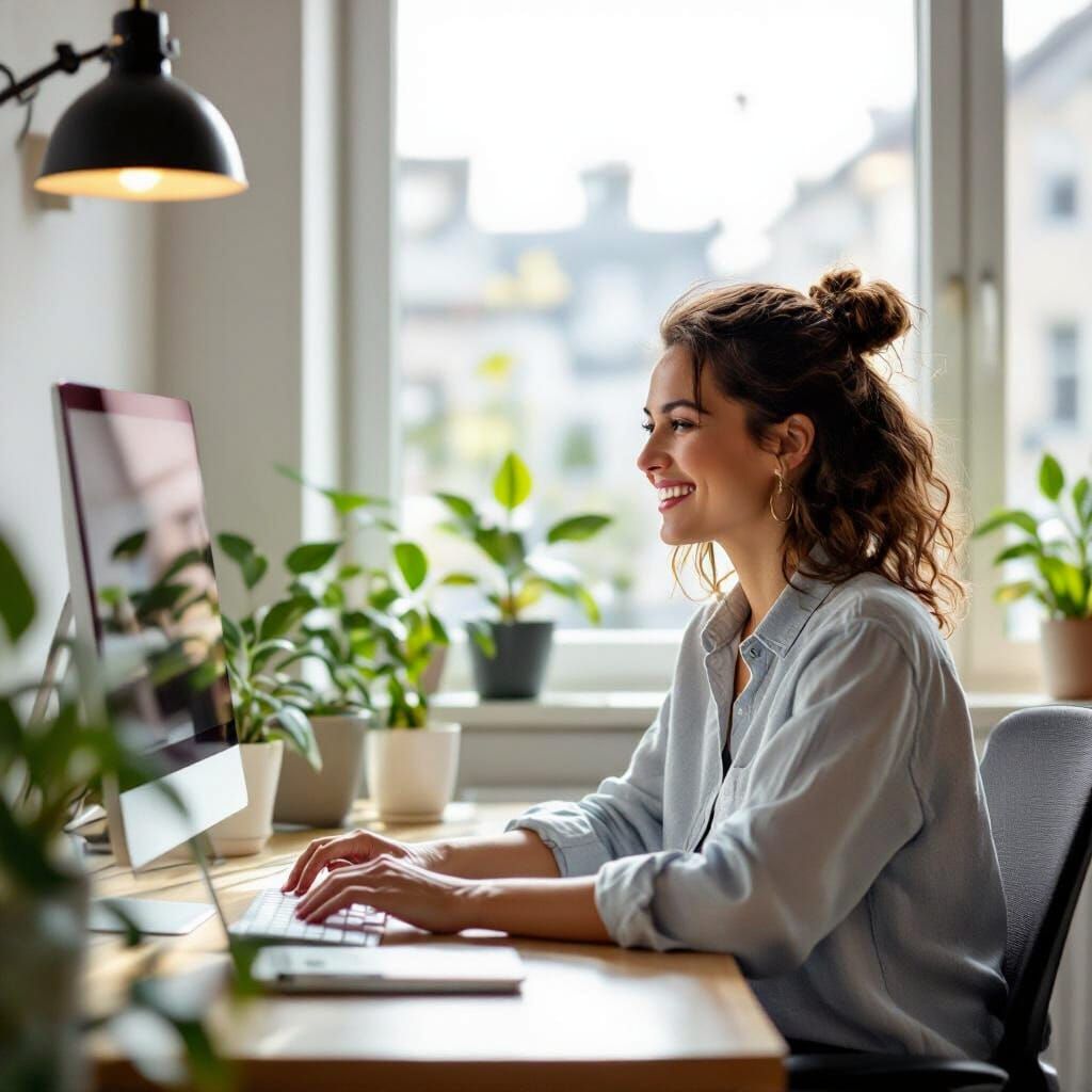 Professional Profile Photo in Bright Modern Office