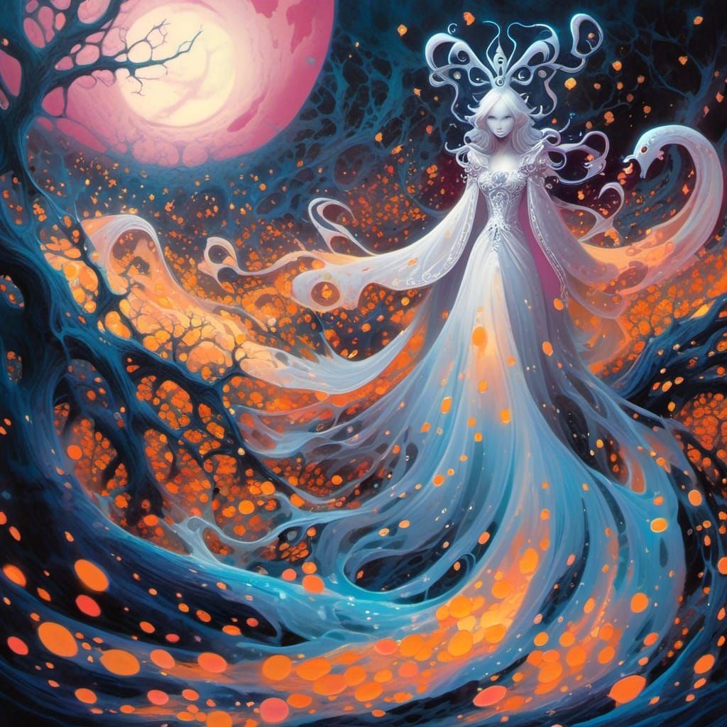 Ethereal Cute Ghost in Photorealistic Style