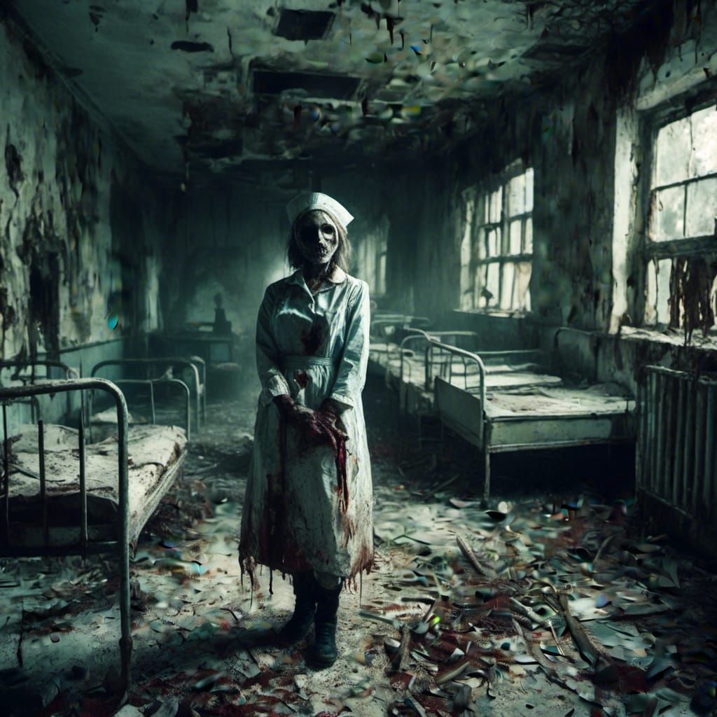 Macabre Nurse Patrols Abandoned Hospital Ward