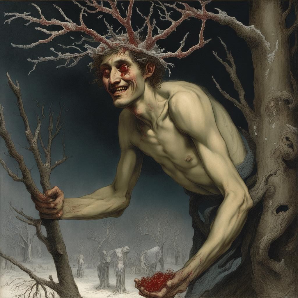 Disturbing Christmas Allegory in Horror Style