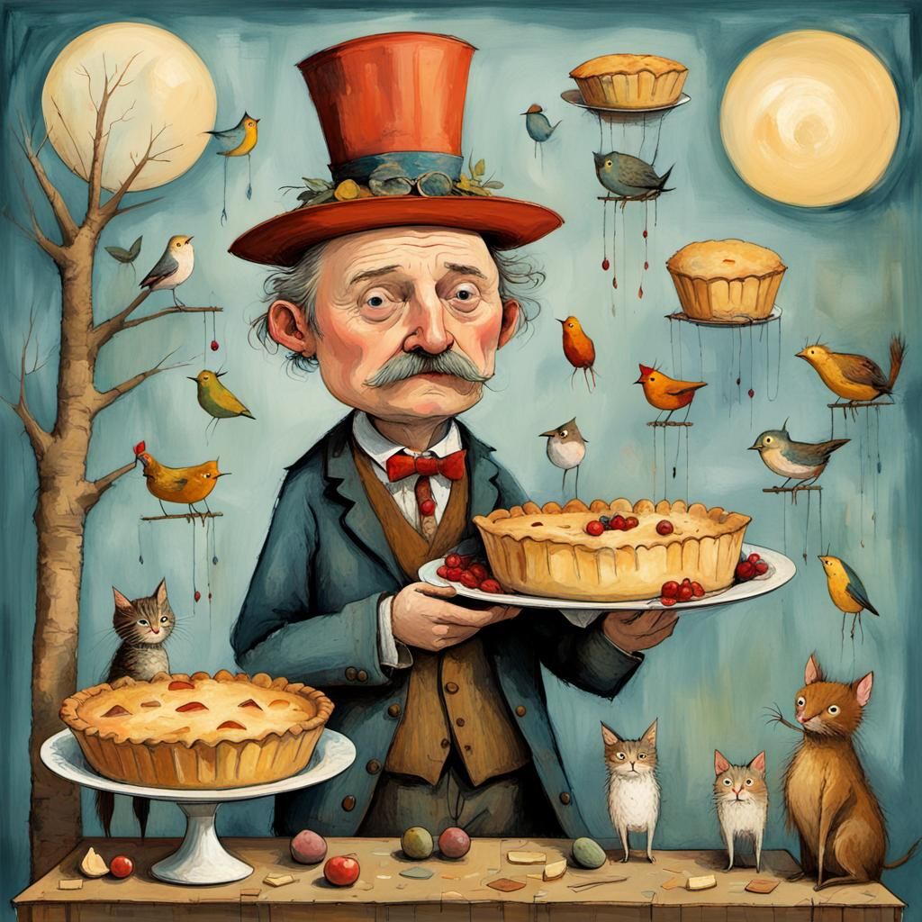Simple Simon and the Pieman: Whimsical Illustration