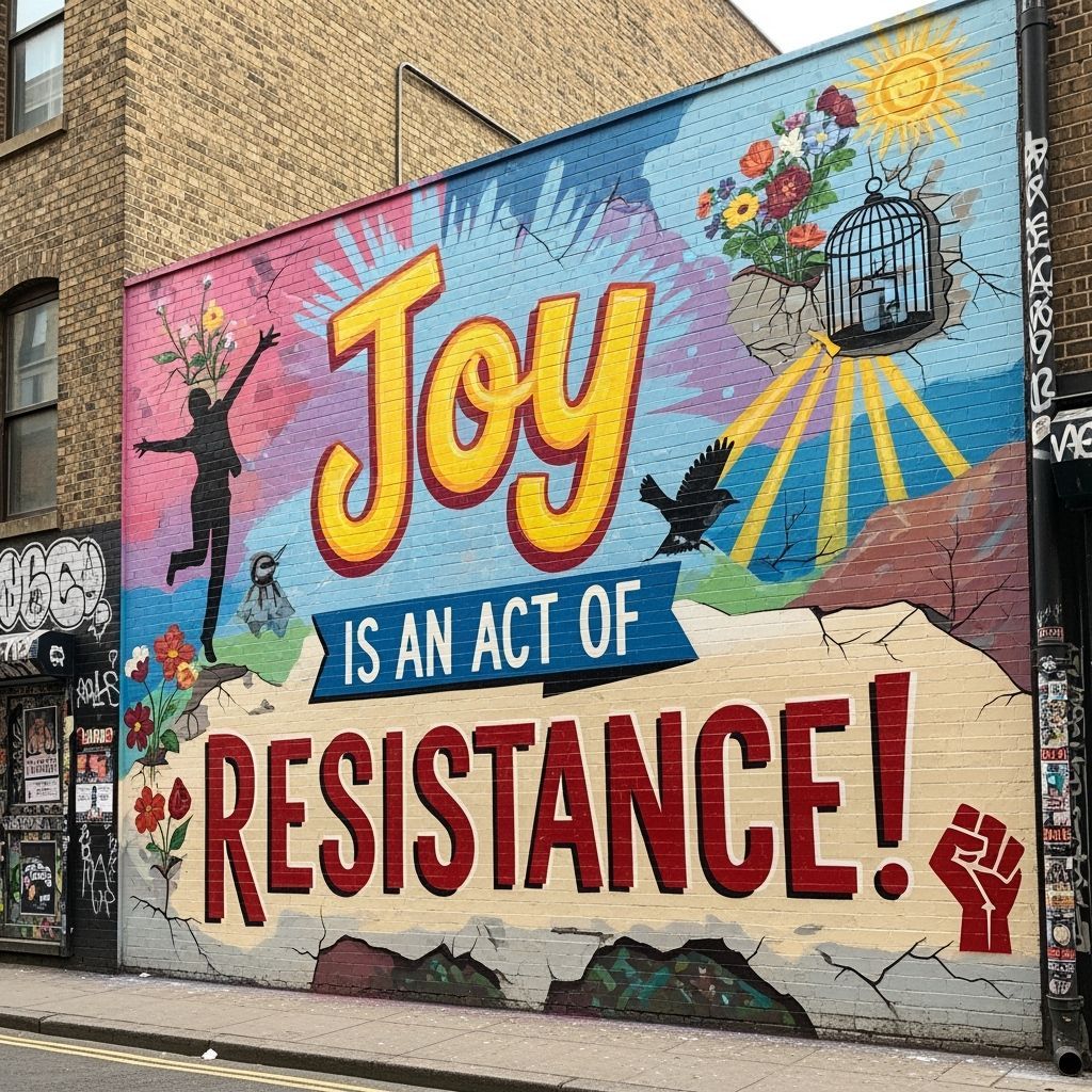 Street Art Mural: Joy is Resistance