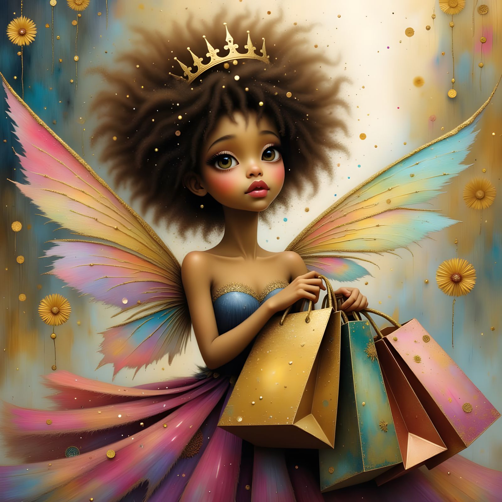 Whimsical Fairy in Luxurious Surroundings