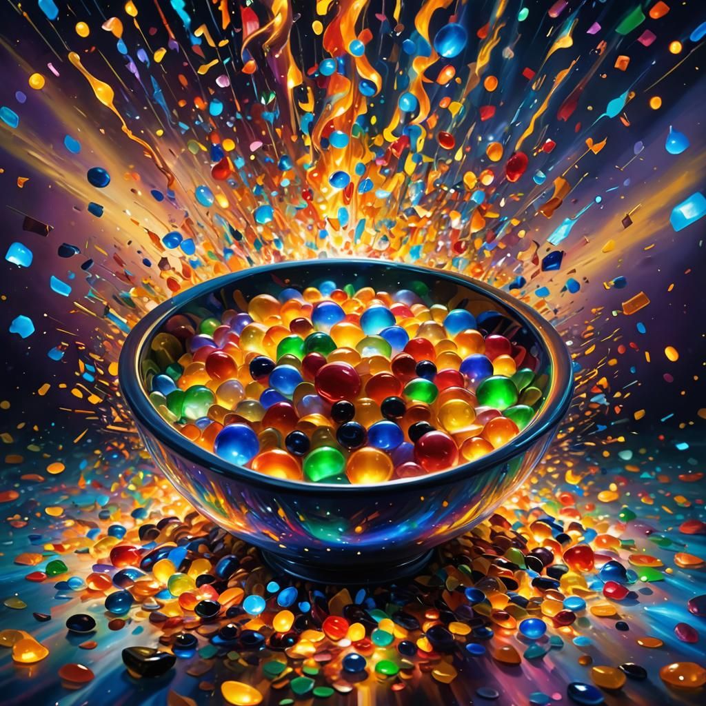 Ultra-Realistic Bowl with Bioluminescent Details