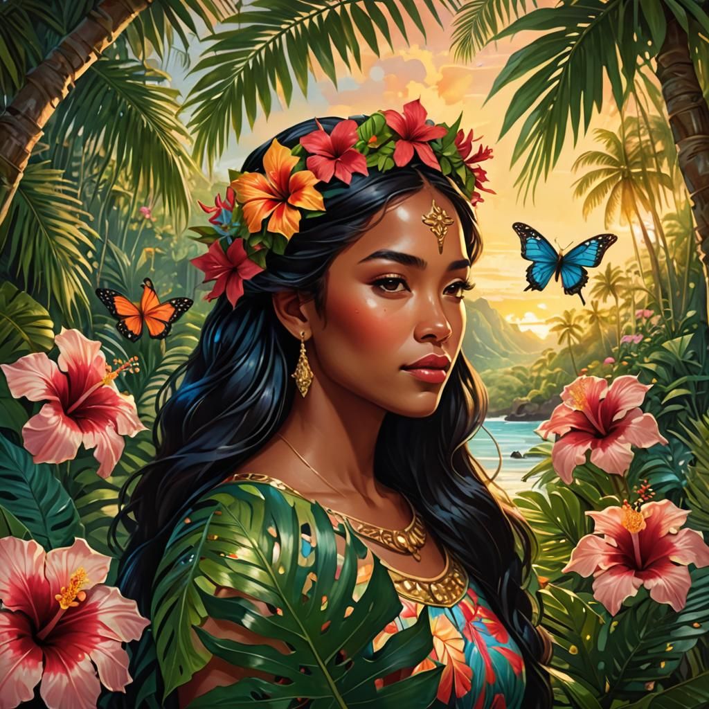 Tonga Princess in Whimsical Tropical Paradise