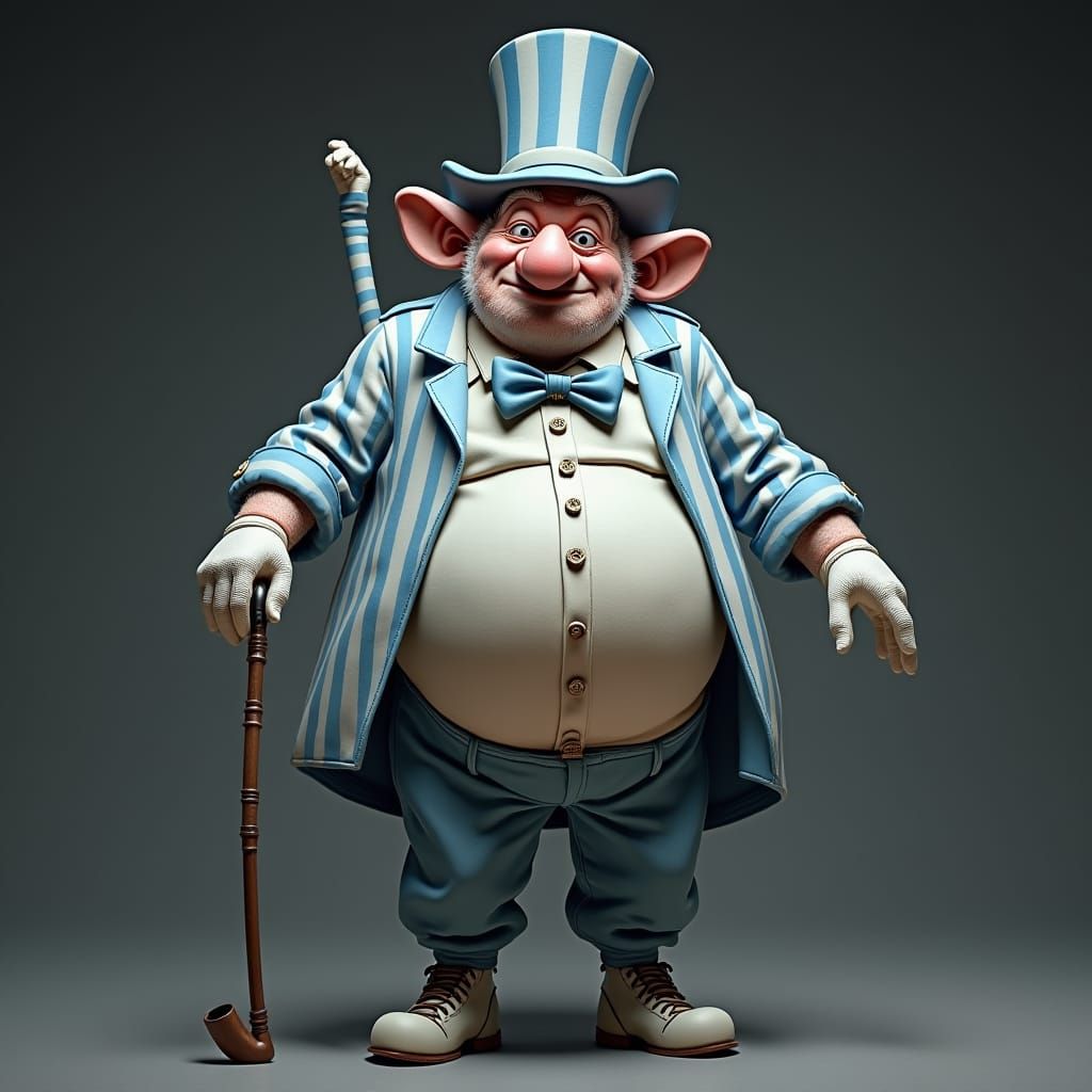 Elegant Elderly Man in Elaborate Costume