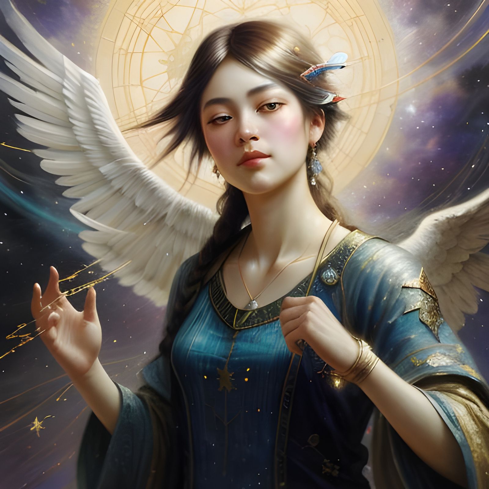 Exiled Angel in Gothic Romanticism Style