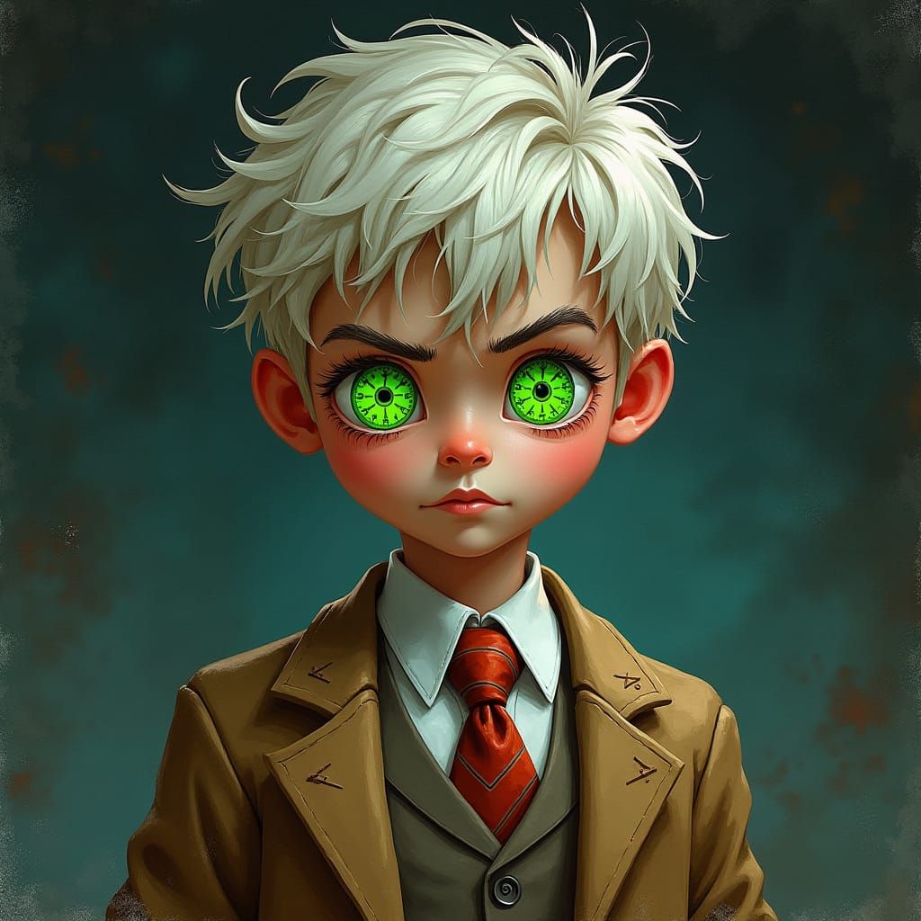 Steampunk Boy in Comic Book Style