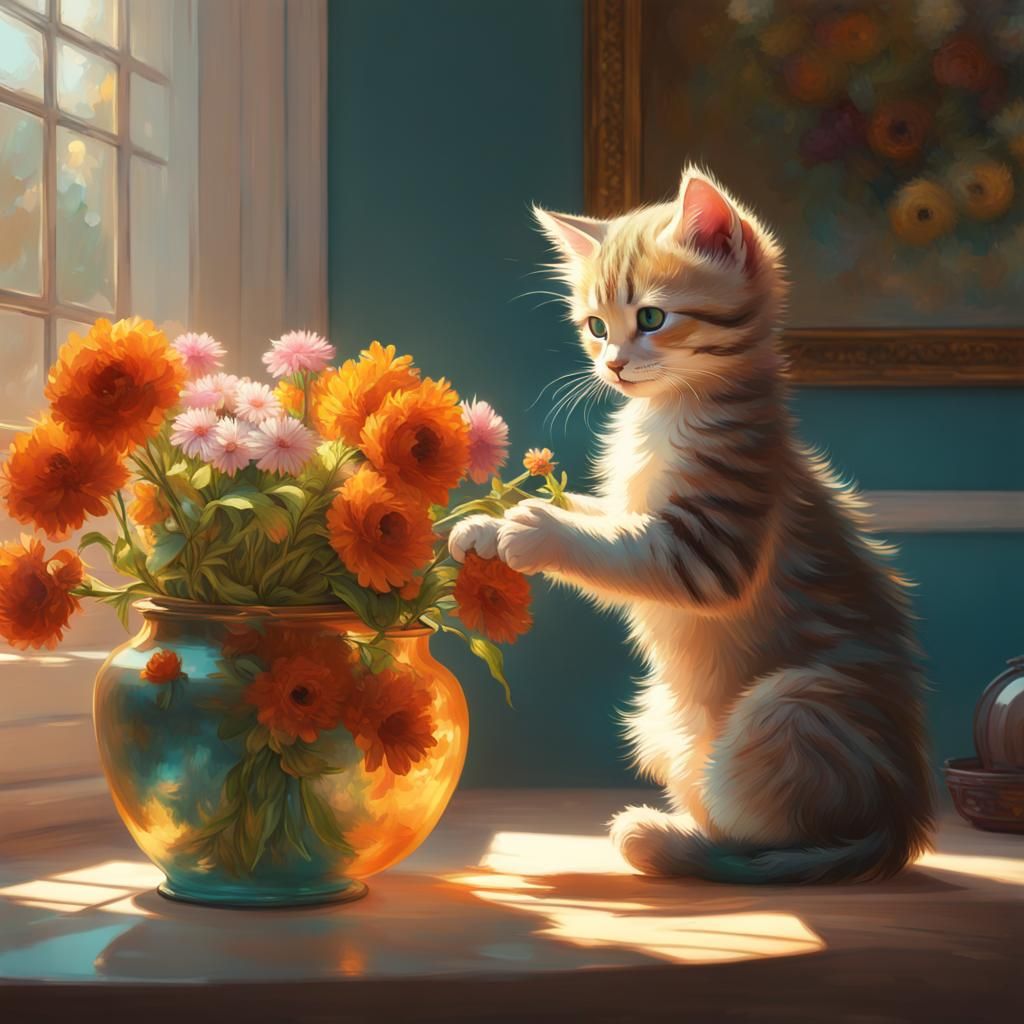 A Kitten's Curiosity