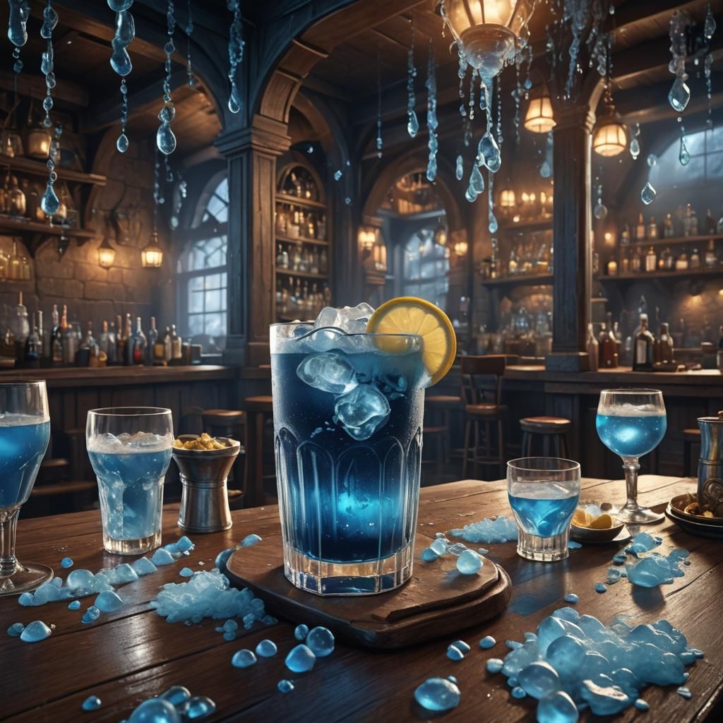 Poseidon's Tears: Magical Drink in Sci-Fi Tavern