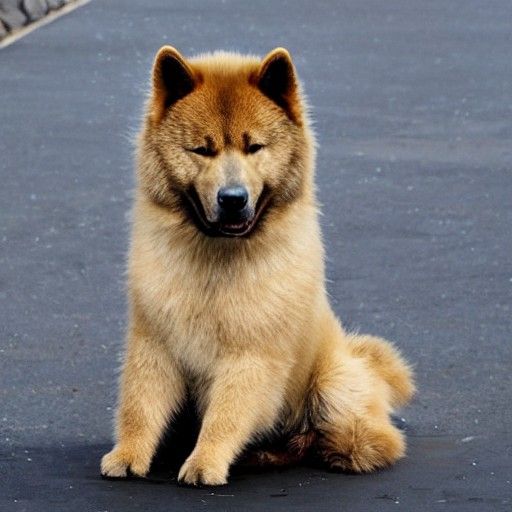 Glittering Eurasier Dog Portrait