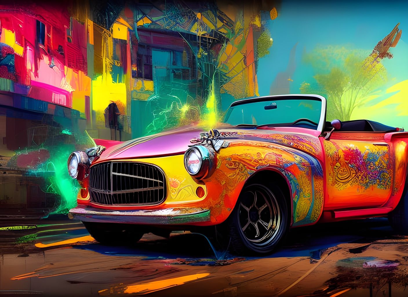 Hyperdetailed Studebaker Roadster in Bright Sunlight