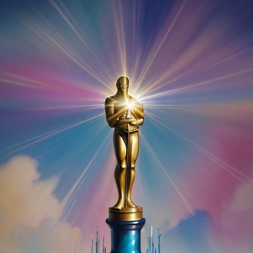 Oscar Ceremony in Watercolour Graffiti Style