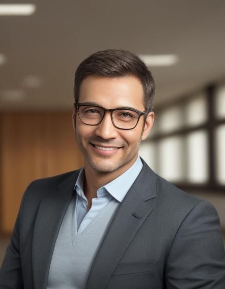 Confident Man with Glasses Close-Up Portrait