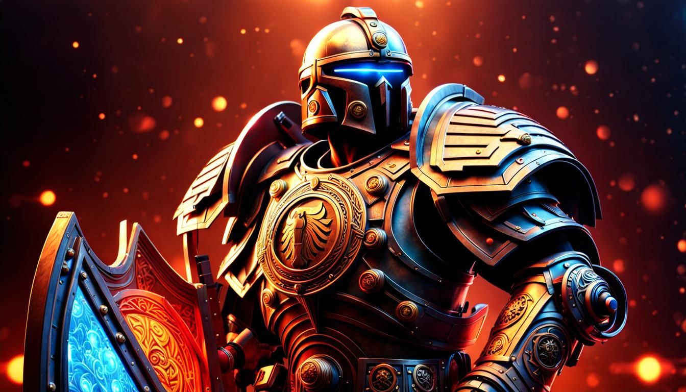 Futuristic Roman Centurion Space Marine in Armor