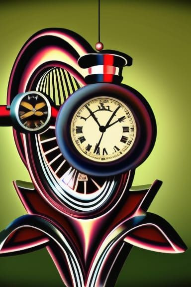 Father Time with Assorted Clocks