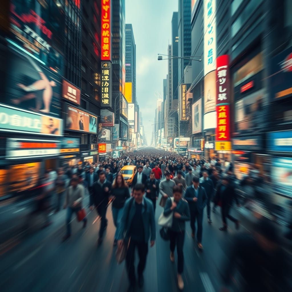 Cyberpunk Metropolis in Turmoil, Inspired by Syd Mead