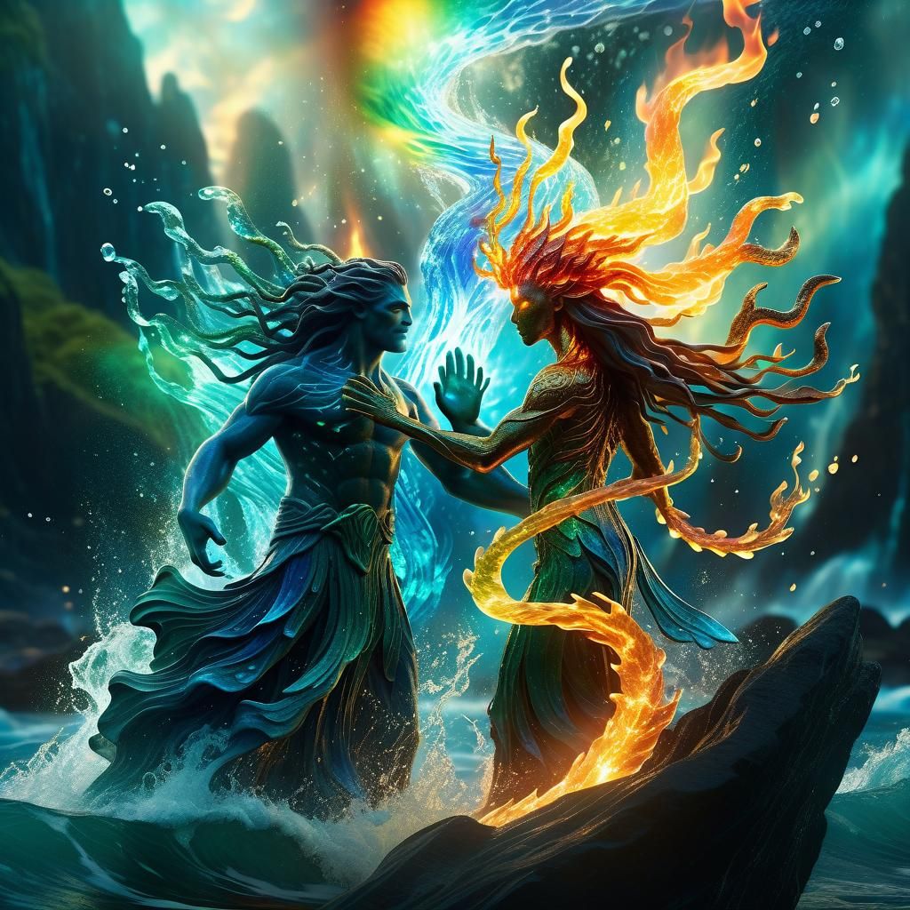 Surreal Astral Convergence in a Digital Matte Painting