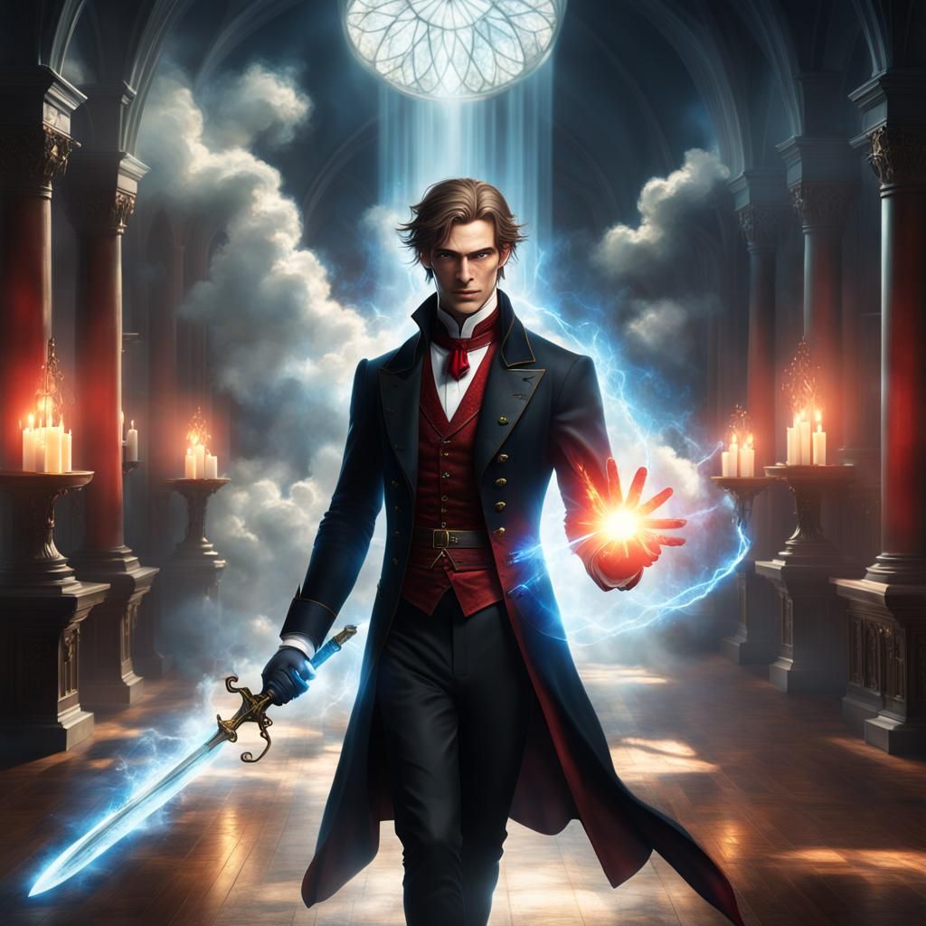 Elvish Assassin Butler with Energy Blade in Victorian Fantas...