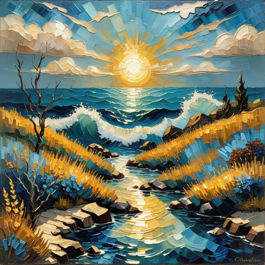 Magical Surreal Landscape in Pastel Colors