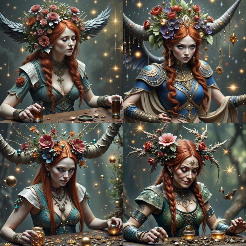 Lilith as Gypsy Fortune Teller in Digital Painting