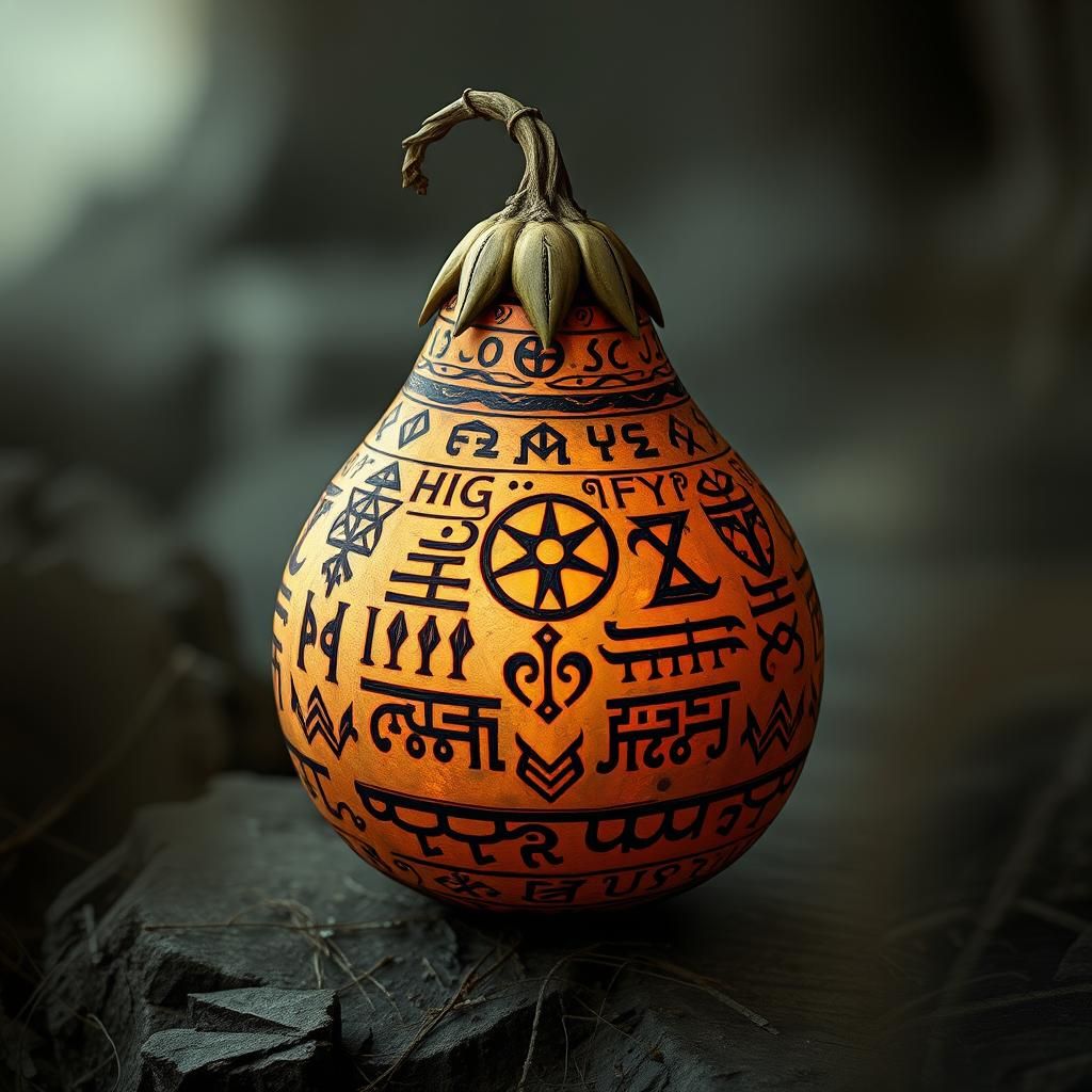 An ancient’Gourd’ it’s unmatched beauty is breathtaking, int...