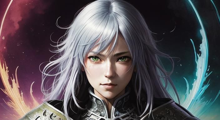 Medieval Woman Warrior in Dark Fantasy Style