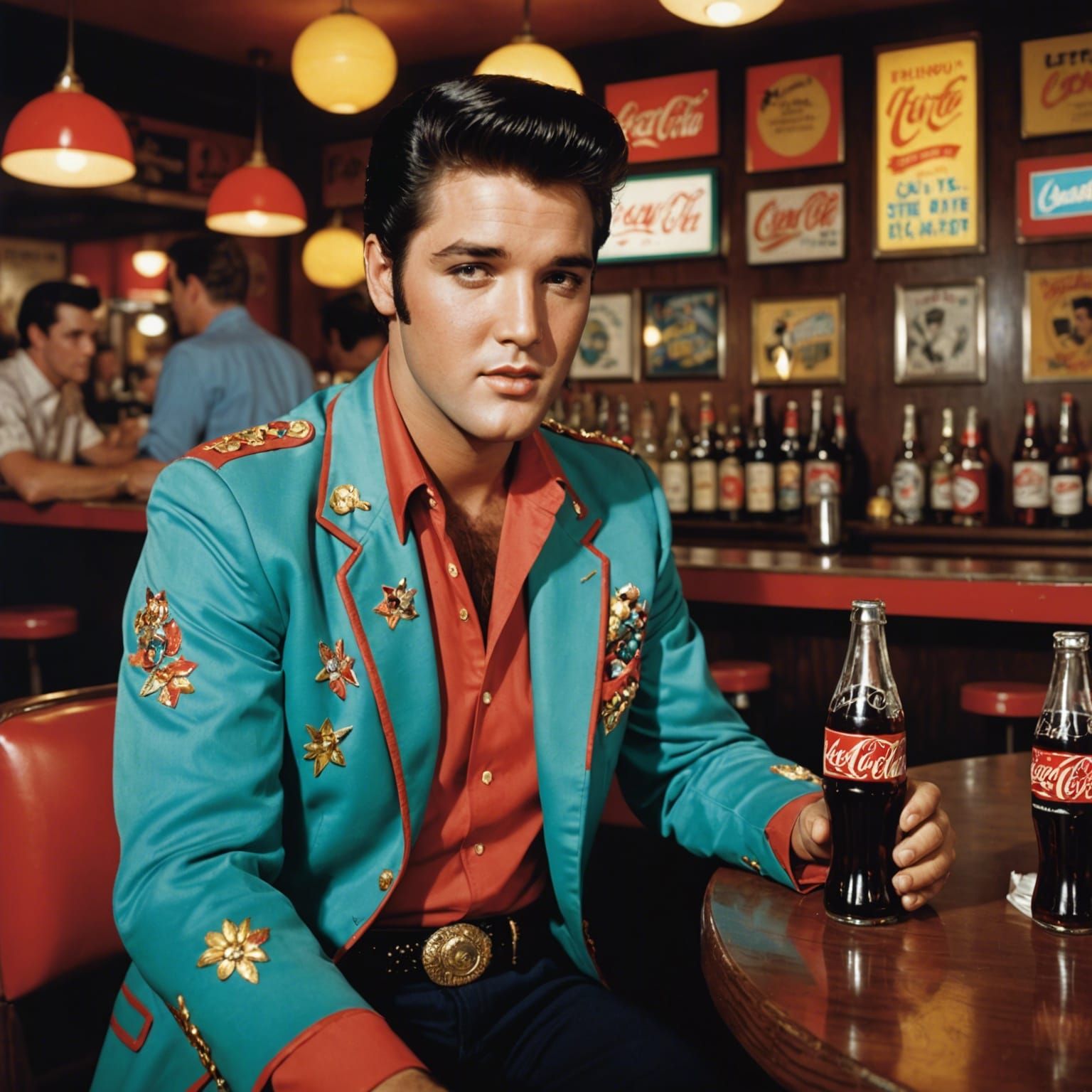 Elvis Presley Inspired Pop Art Portrait