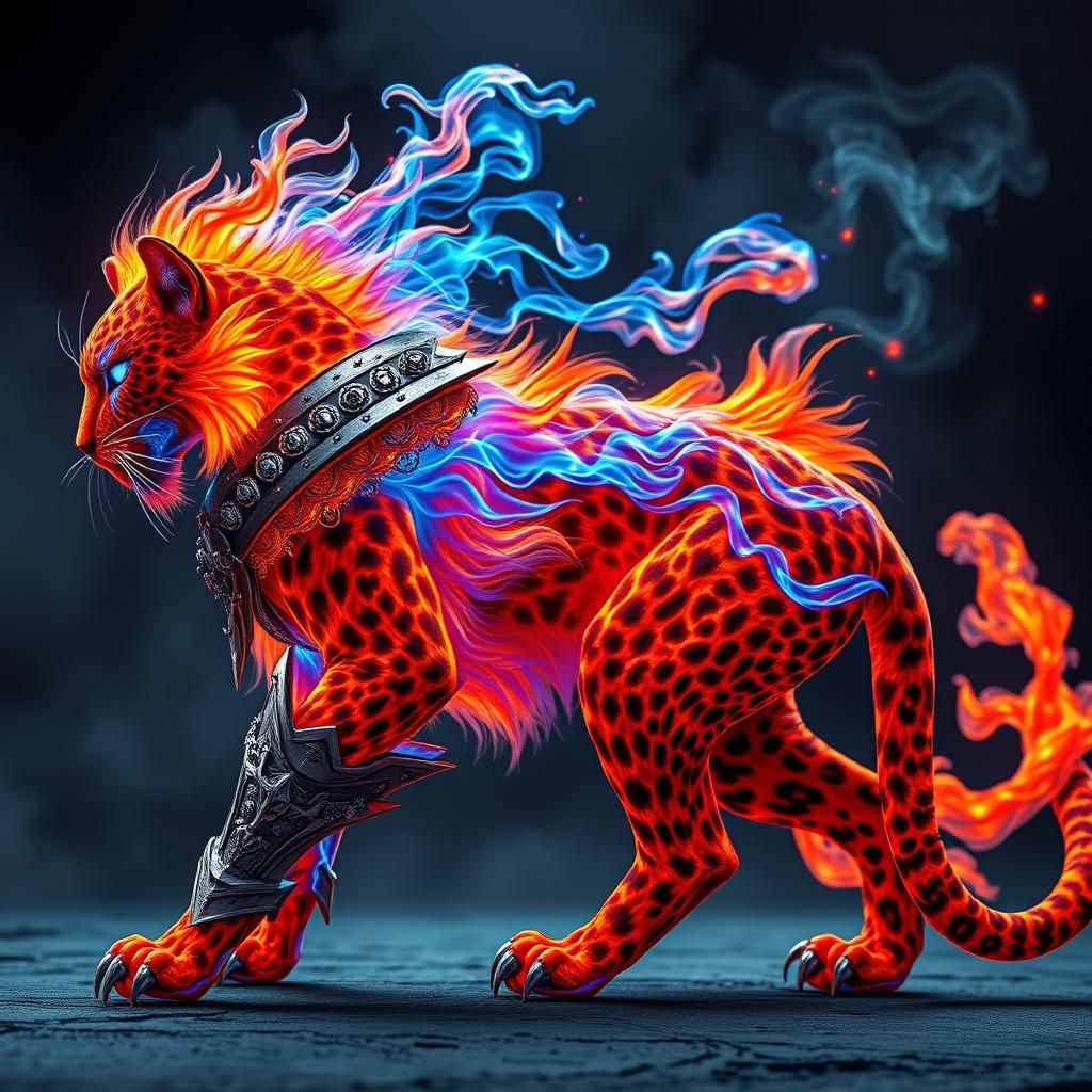 Fire Demon Panther in Rococo Armor