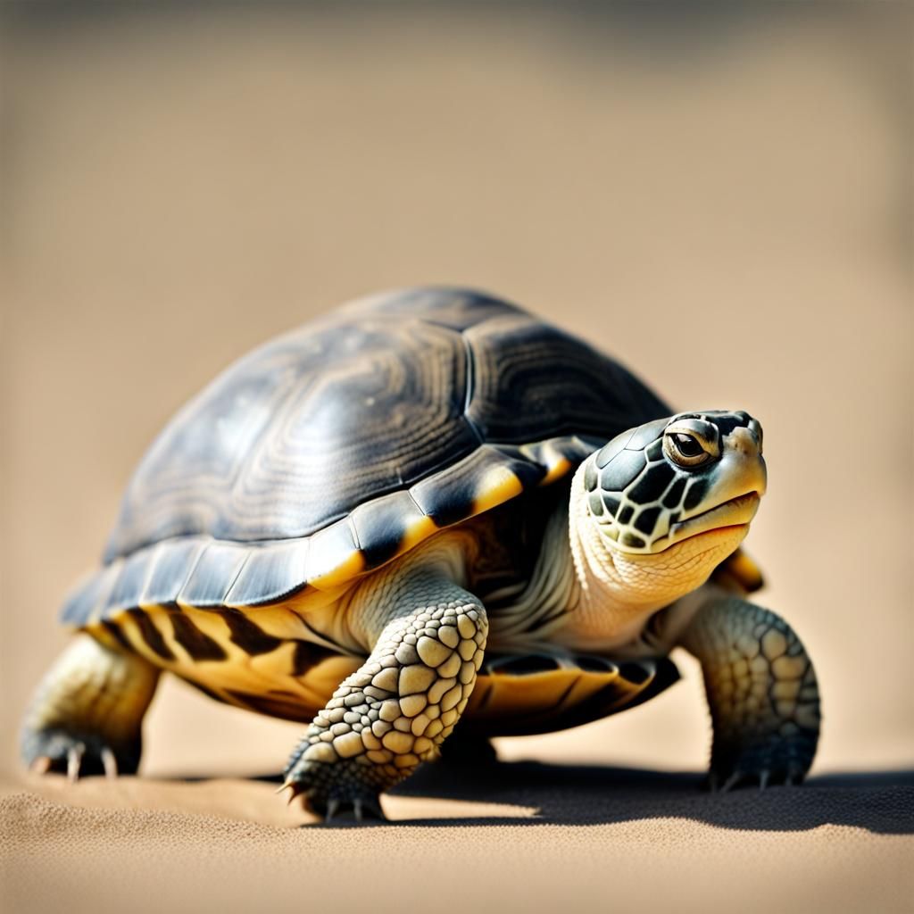 Adorable Chubby Turtle Generated by AI