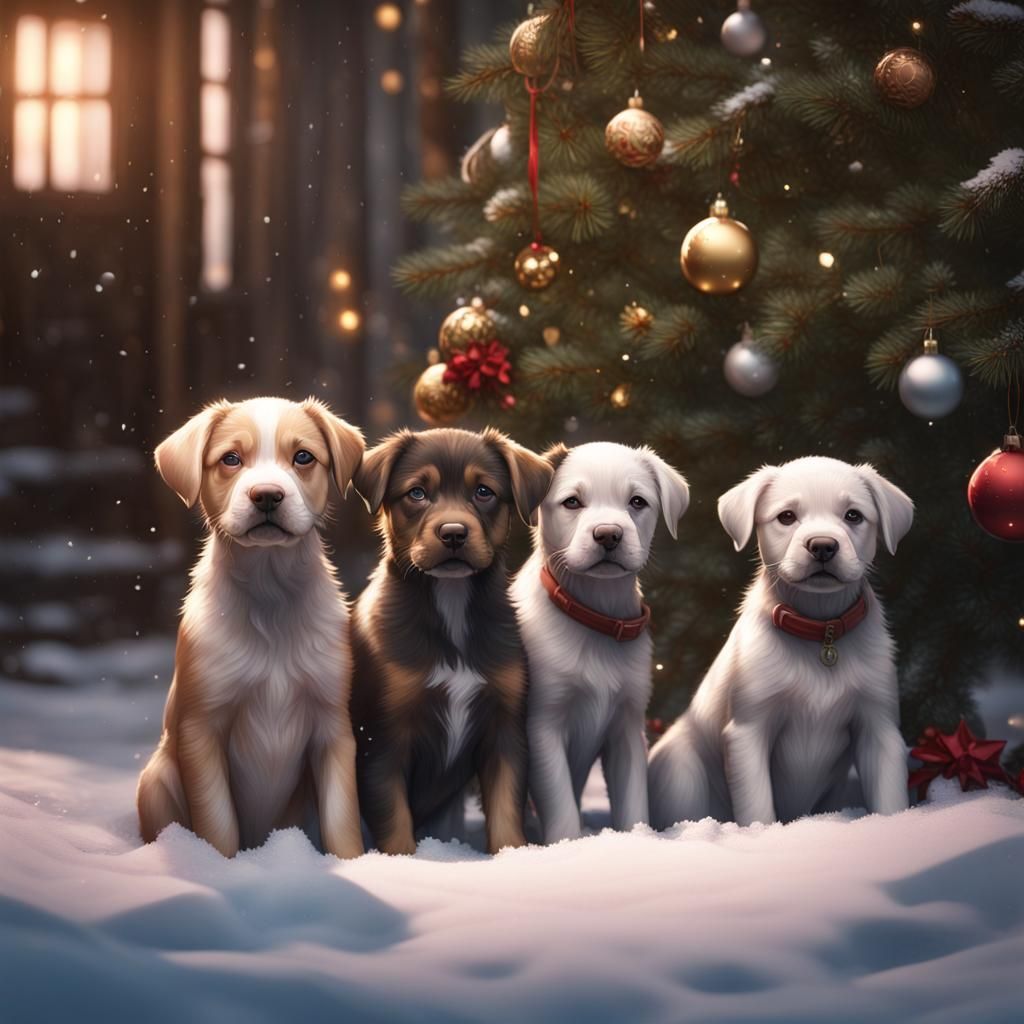 Puppies and Christmas