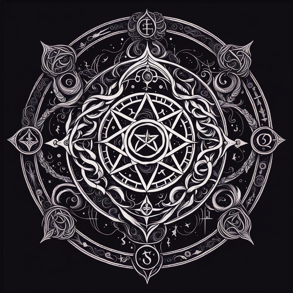 Ethereal Beauty Sigil: Occult Horror Design