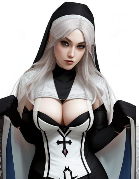 Fierce Deity Zelda in Sexy Nun Outfit