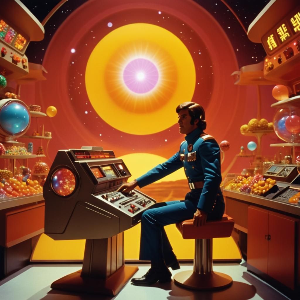 Retro Sci-Fi Scene from 'Candy Cosmos'
