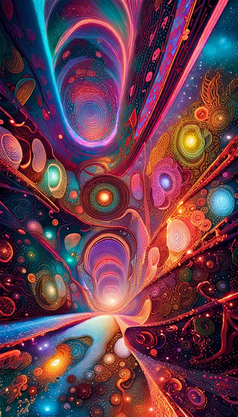 Reality's Edge: Organized Chaos in Neon Colors