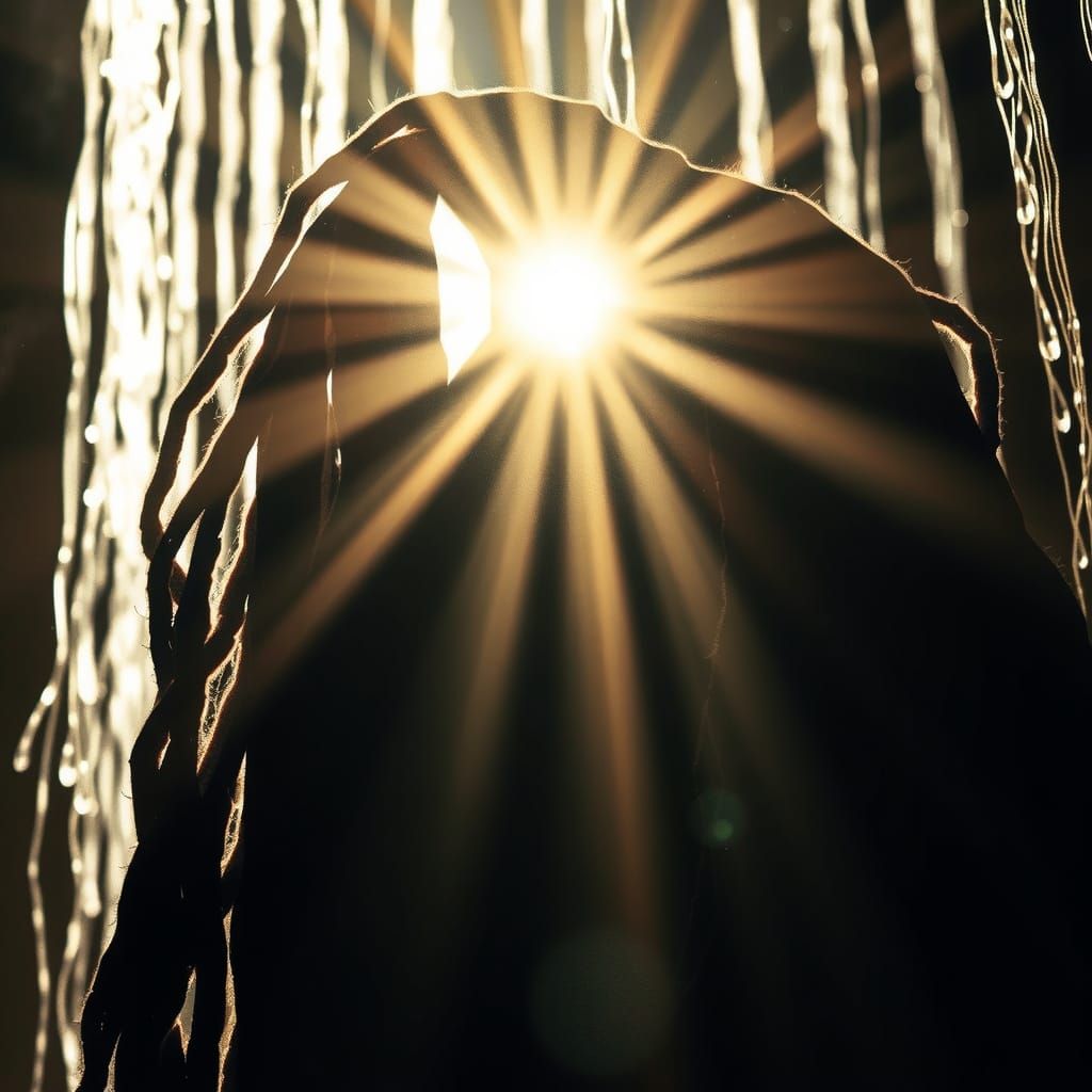 Surreal Fractal Light and Water Mandala Patterns