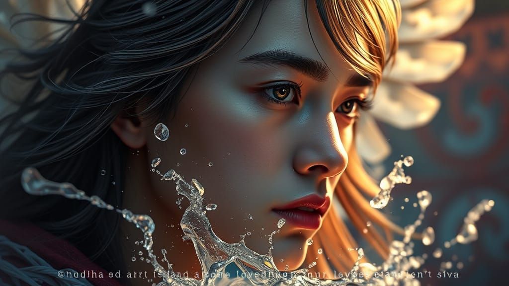 Dramatic Splash Art of Time's Passage