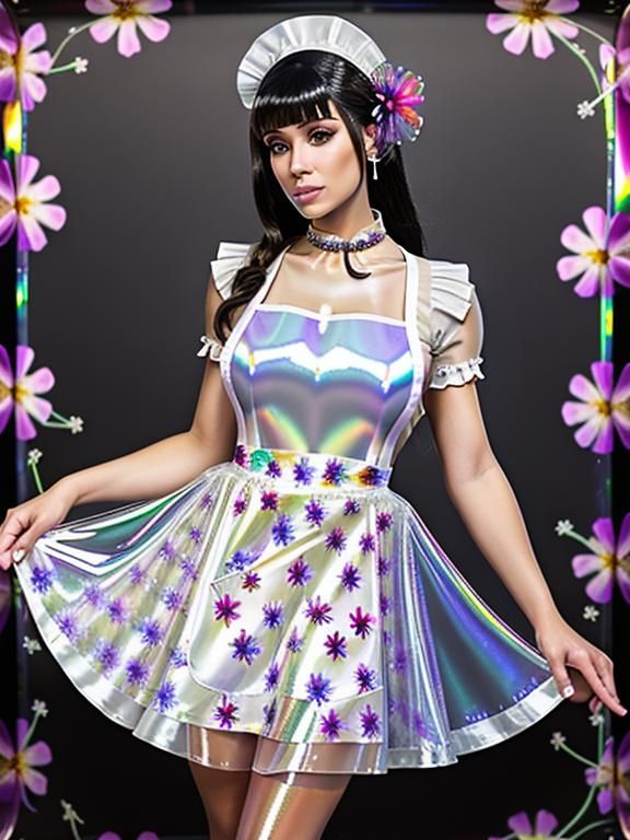 See-Through Maid Dress: Photorealistic 64K HDR