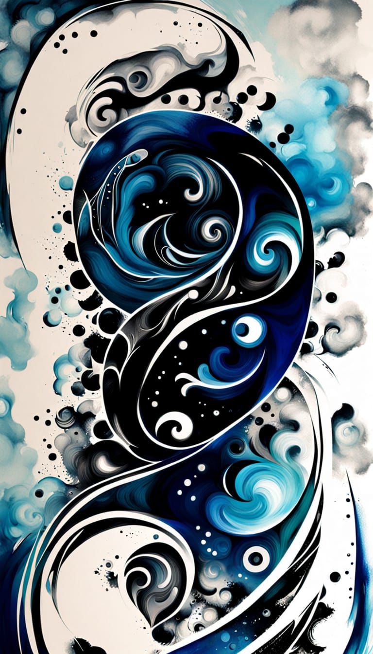 Vibrant Tribal Tattoo Design in Teal, Red, Black, and White