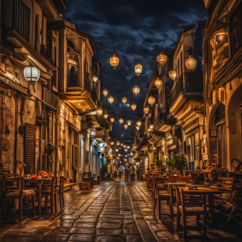 Hyperrealistic Midnight Streets of Izmir, Türkiye