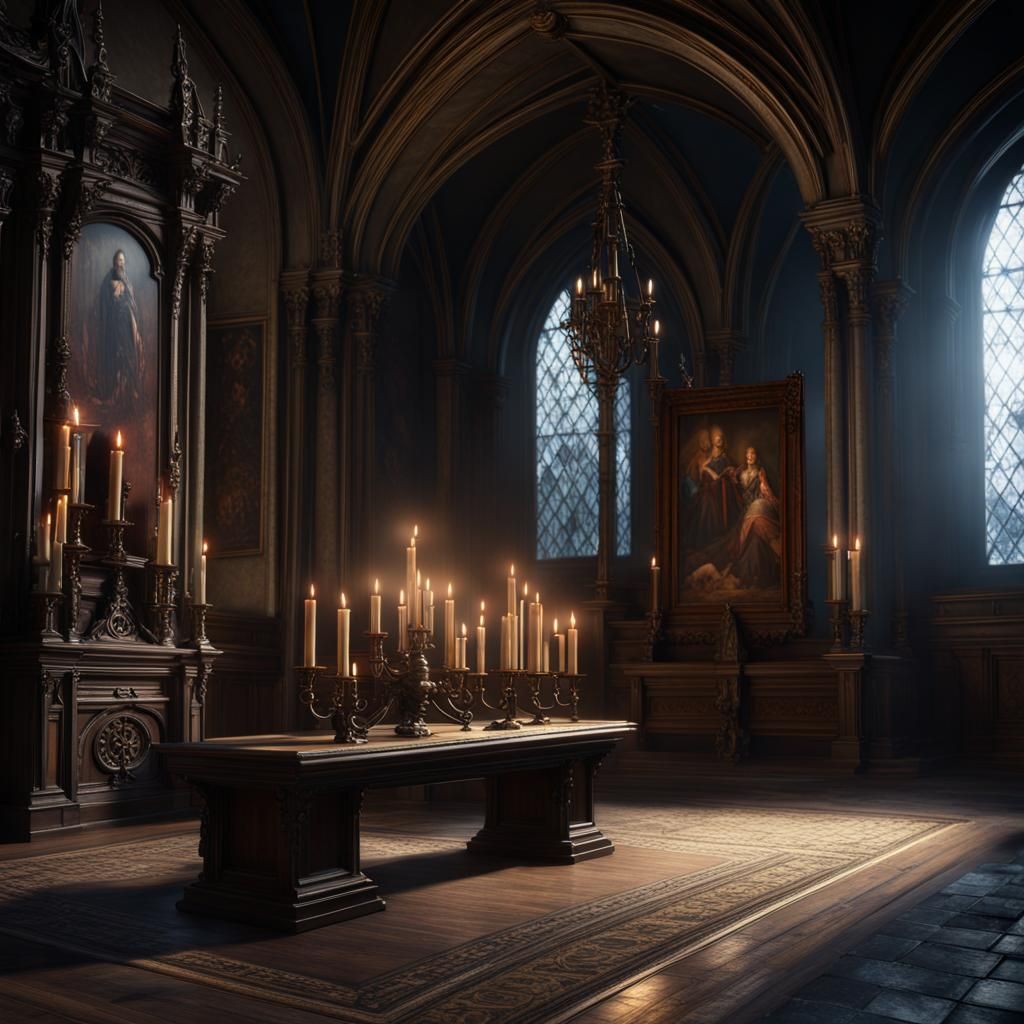 Gothic Victorian Altar in Castlevania Style
