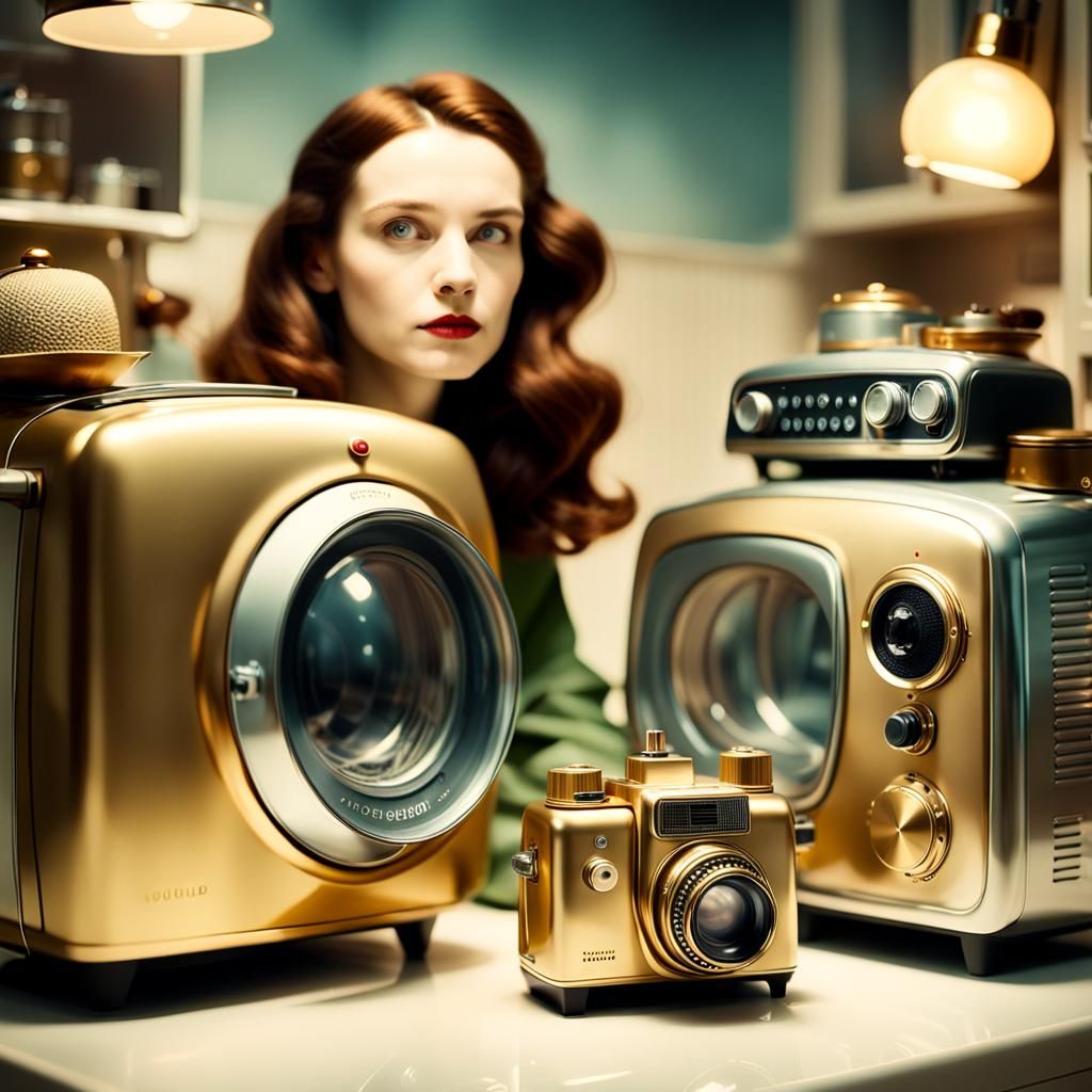 Household Appliances Form Dreamlike Woman in Surrealist Styl...