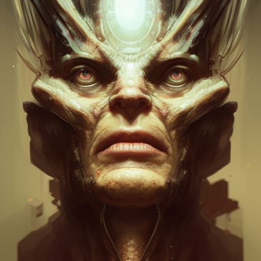 Hyperdetailed Cronenberg Titan Portrait in Unreal Engine 5